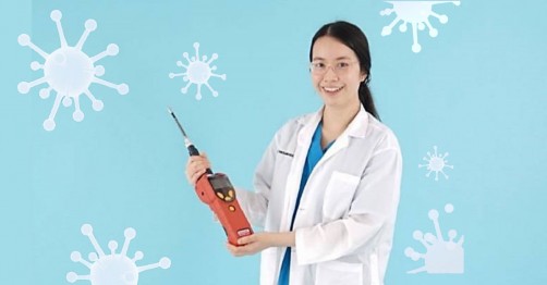 Chula successfully developes a portable sweat-test device for COVID-19